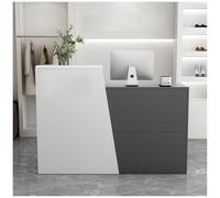 Stylish Modern Reception Desk with Storage - Anti Scratch Counter for Salon Boutique Cafe - Easy Assembly 120x42x100cm Customer Service Station Durable & Functional