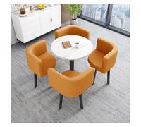 Stylish Modern Round Conference Table & Chairs Set for Office Reception Dining & Coffee Rooms - Perfect Lounge & Kitchen Furniture for Negotiations & Meetings