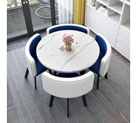 Stylish Modern Round/Square Dining Table Set with 4 Chairs for Living Room & Kitchen Ideal Conference & Reception Table Perfect for Dining & Entertaining 40x80x75cm