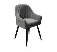 Stylish Modern Upholstered Dining Chair Set 1 Accent Chair with Metal Legs Comfortable Leisure Chair for Kitchen Living Room Reception Waiting Room (Color: C2)