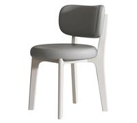 Stylish Modern Upholstered Dining Chair with Curved Back White Wooden Legs No Arms - Comfortable Accent Seating for Kitchen & Dining Room Perfect for Home Decor
