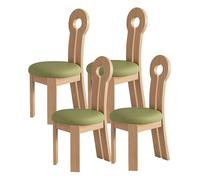 Stylish Modern Upholstered Dining Chairs Set of 2/4/6Durable Wooden Frame with Backrest Perfect for Kitchen & Living RoomNonDeformable Log & Green Design