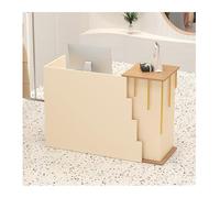 Stylish Modern Wooden Checkout Counter - 31.4in Reception Desk for Retail Lobby & Office - Front Table with Storage for Efficient Customer Service & nization