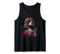 Stylish Monkey Portrait Fashion Primate Wine Graphic Animal Tank Top