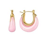 Stylish Moons Drops Earrings Glossy Resin Body and Sturdy Metal Accent Comfortable Pierced Earrings