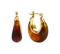 Stylish Moons Drops Earrings Glossy Resin Body and Sturdy Metal Accent Versatile Women ' s Earrings