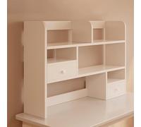 Stylish Multifunctional Wooden Desk Shelf with Drawer23.6in Book Storage Organizer & Office Display Rack SpaceSaving Solution for Home & Office Decor