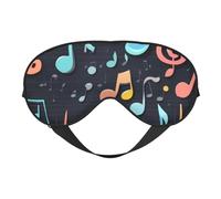 Stylish Musical Note Pattern Print Sleep Eye Mask Outdoor Indoor Travel Camping Meditation Yoga Shift Work Breathable