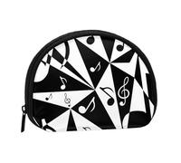 Stylish Musical Note Pattern, Women's Storage Bag Shell Makeup Bag Small Coin Purse Shell Change Pouch