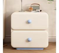 Stylish Nightstand,Solid Wood Bedside Table with 2 Drawer,Modern Night Stands with Spherical Handles for Bedrooms,Living Room and Dormitory