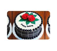 Stylish Non-Slip Delicious Cakes Printed Doormat for Indoor Entryway, Bathroom, and Home Décor