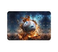 Stylish Non-Slip Hot Baseball Printed Doormat for Indoor Entryway, Bathroom, and Home Décor