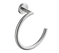 Stylish Nordic Brushed Silver Round Towel Ring Stainless Steel Hand and Hand Towel Hanger Wall Hanging Ring