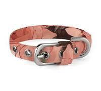 Stylish Opossum and Roses Dog Collar with Stainless Steel Buckle Lightweight Cute Printed Cat Collar Adjustable Pet Collars for Small Medium Large Dogs and Cats