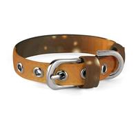 Stylish Orange Butterfly Dog Collar with Stainless Steel Buckle Lightweight Cute Printed Cat Collar Adjustable Pet Collars for Small Medium Large Dogs and Cats