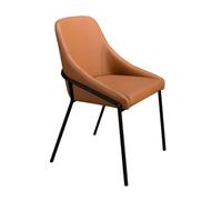 Angel Cerda Orange Leatherette Dining Chair Black Stainless Steel Angel Cerda Orange