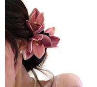 Stylish Orchids Flower Hair Claw Clip Accessory For Women Elegant Hair Jaw Ponytail Holder To Various Hairstyles