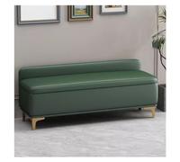 Stylish Ottoman Bench - Upholstered Leather Footstool & Window Seat for Living Room, Bedroom, Hallway - Versatile Box & Bed End Stool (80CM)