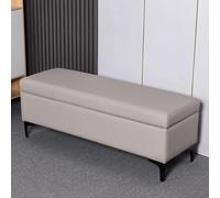 Stylish Ottoman Bench with Padded Leather Seat, Metal Legs, Ideal for Bedroom & Entryway nization, Multi-functional Solution, Perfect for Home Decor