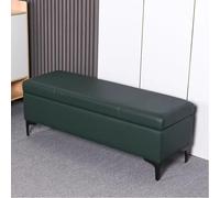 Stylish Ottoman Bench with Padded Leather Seat, Versatile End of Bed Box with Sturdy Metal Legs for Bedroom & Entryway - Multi-Functional Furniture Solution