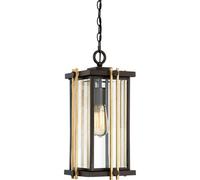 Stylish Outdoor Ip44 1 Bulb Chain Lantern In Western Bronze Finish