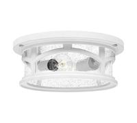 Outdoor IP44 1 Bulb Flush Light Low Ceiling White LED E27 40W