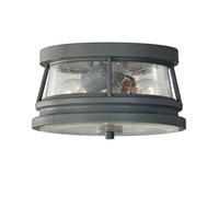 Stylish Outdoor Ip44 2-Bulb Flush Light With Storm Cloud Finish