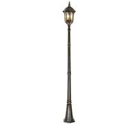 Stylish Outdoor Ip44 4-Bulb Walnut Led Lamp Post For Gardens And Patios