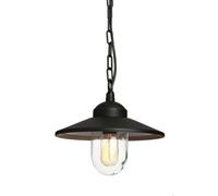 Stylish Outdoor Ip44 Black Led Chain Lantern With E27 Socket