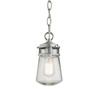 Stylish Outdoor Ip44 Brushed Aluminum Chain Lantern With Led E27 Bulb
