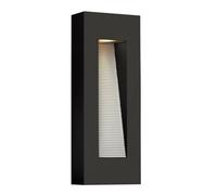 Stylish Outdoor Ip44 Twin Wall Light Sconce With Led Bulb In Satin Black