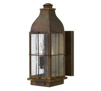 Stylish Outdoor Ip44 Twin Wall Light Sconce With Led E14 Bulb - Sienna Finish