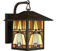 Stylish Outdoor Ip44 Wall Light In Valiant Bronze With Led E27 Bulb
