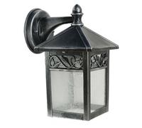 Outdoor IP44 Wall Light Sconce Black Silver LED E27 60W Bulb Outside External