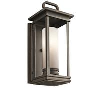 Stylish Outdoor Ip44 Wall Sconce Light In Rubbed Bronze Finish With E27 Led Bulb Socket