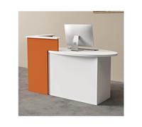 Stylish Oval Workstation with Lockable Drawer - Perfect for Office, Salon, Lobby & Store Front Counter - Modern Design & Functional Storage Solution