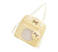 Stylish Oversized Transparent Bag Alternative Tear Resistant Nylon Shoulder Bag Crossbody Purse For And Commuters Transparent Anime