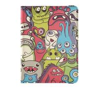 Stylish Passport and Vaccine Card Combo Holder for Girls Boys Women and Men,Travel Gift All Saints' Day Happy Halloween Freak Monster, Multicolor, One Size, Casual