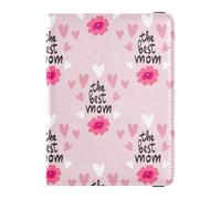 Stylish Passport and Vaccine Card Combo Holder for Girls Boys Women and Men,Travel Gift Happy Mothers Day Template Pattern, Multicolor, One Size, Casual