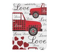 Stylish Passport and Vaccine Card Combo Holder for Girls Boys Women and Men,Travel Gift Love Truck and Heart Shape Pattern Happy Valentine's Day, Multicolor, One Size, Casual