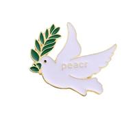Stylish Peace Doves Pin Metal Bird Brooch Alloy Texture Cartoon Styles Brooch Suitable For Everyday Wear Or Parties Peace Doves