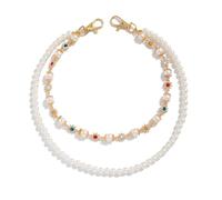 Stylish Pearl Alloy Colorful Rhinestone Pants Chain Fashion Layered Waist Chain for Men Women Hip Hop Punk Trouser Chains, One Size, alloy, rhinestone