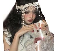 Stylish Pearls Beaded Headband For Women Fashionable Tassels Hairband Headgear For Bridal Wear And Formal Celebrations