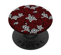 Stylish Persona UI Menu Star Red pattern Japan anime RPG PopSockets Adhesive PopGrip