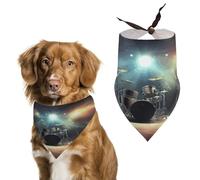 Stylish Pet Bandana for Cats & Dogs, Rock Band Stage Print Triangle Scarf, Lightweight & Durable, Perfect for Daily Wear Or Special Events