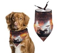 Stylish Pet Bandana for Cats & Dogs, Rock Concert Stage Print Triangle Scarf, Lightweight & Durable, Perfect for Daily Wear Or Special Events