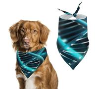 Stylish Pet Bandana for Cats & Dogs, Science Gene Strand Print Triangle Scarf, Lightweight & Durable, Perfect for Daily Wear Or Special Events