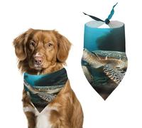 Stylish Pet Bandana for Cats & Dogs, Sea Turtle Print Triangle Scarf, Lightweight & Durable, Perfect for Daily Wear Or Special Events