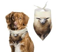 Stylish Pet Bandana for Cats & Dogs, Sheeps Watercolor Print Triangle Scarf, Lightweight & Durable, Perfect for Daily Wear Or Special Events