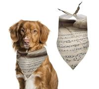 Stylish Pet Bandana for Cats & Dogs, Sheet Music Print Triangle Scarf, Lightweight & Durable, Perfect for Daily Wear Or Special Events